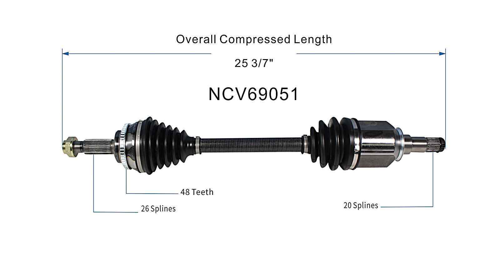 Amazon.com: GSP NCV69051 CV Axle Shaft Assembly - Left Front